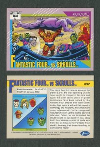 1991 Marvel Comics II  Card  #92 ( Fantastic Four vs Skrulls )  MINT