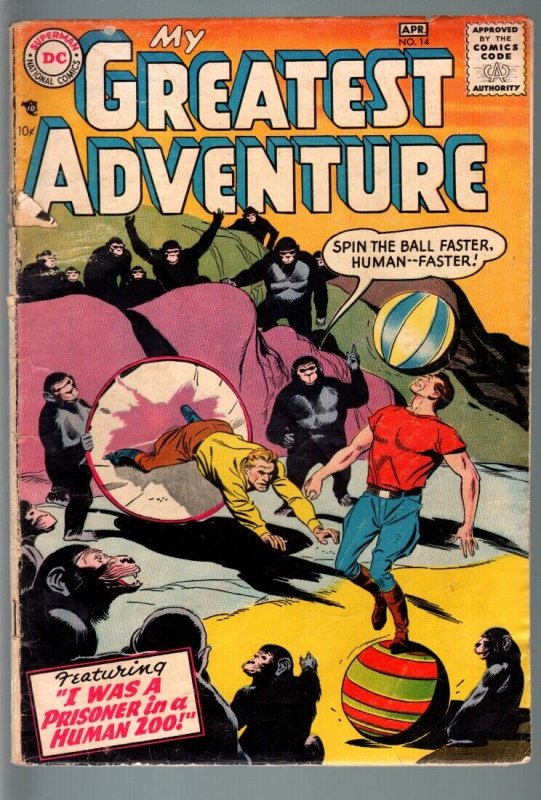 My Greatest Adventure #14-1957-DC SCI-FI MYSTERY-Ape Planet-Good+ 