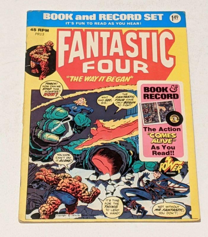 Fantastic Four: The Way It Began Book and Record Set 1974 Record included VG+