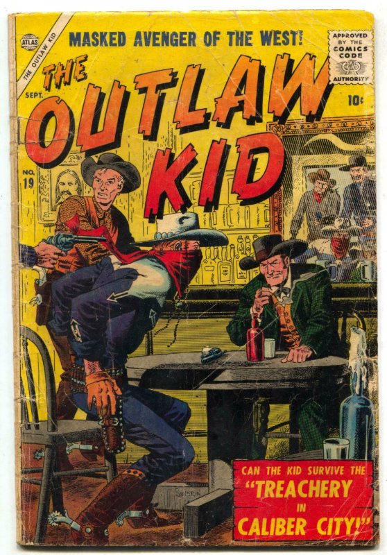 Outlaw Kid #19 1957- Severin cover- Atlas Western G 