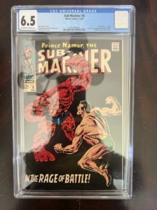 Sub-Mariner #8 (1968) - Thing V Namor - Iconic Cover! CGC 6.5!