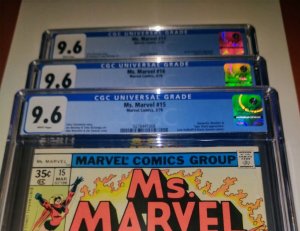 Ms Marvel 15 16 17 CGC 9.6 Mystique 3 comic set!