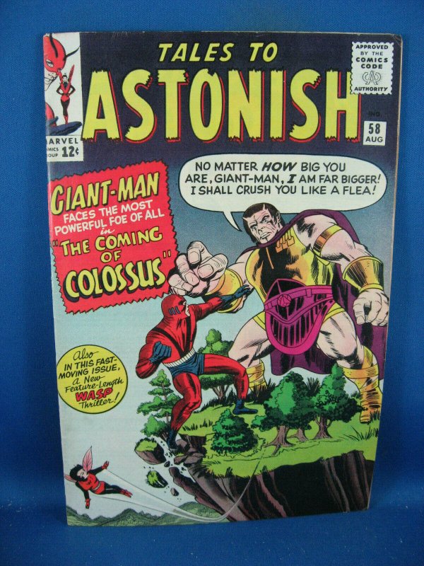 TALES TO ASTONISH 58 F VF ORIGIN COLOSSUS 1964