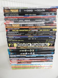 Huge Lot (43) TPB And Hardback Graphic Novels W/Batman, JLA, Spawn+ Avg VF!!
