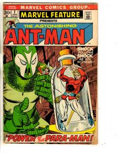 Marvel Feature # 7 GD Marvel Comic Book Comic Book Ant-Man Hank Pym Wasp RH2