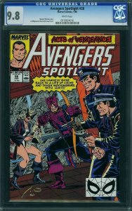 Avengers Spotlight #28 (1990) CGC 9.8 NM/MT