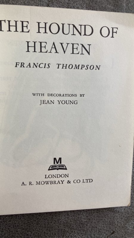 The hound of Heaven, Thompson, 1973, 29p