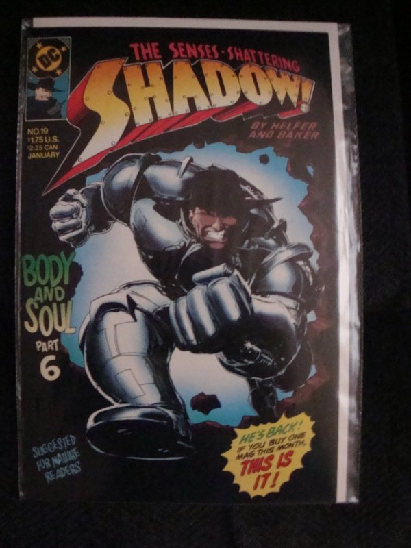 The Shadow #19 (1987) Kyle Baker Cover & Art Last Issue