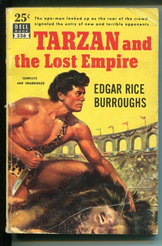 Tarzan and The Lost Empire #536 1950's-Dell-Edgar Rice Burroughs-Map Back-VG