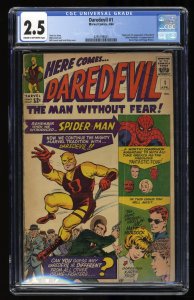 Daredevil #1 CGC GD+ 2.5 Origin and 1st Appearance! Stan Lee!!