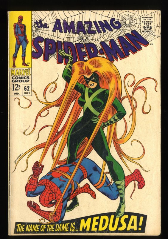 Amazing Spider-Man #62 VG+ 4.5 Medusa!