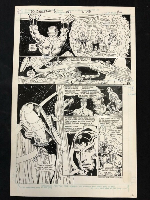 DC Challenge #8 Page 26 Original Comic Art NEW GODS Rick Hoberg