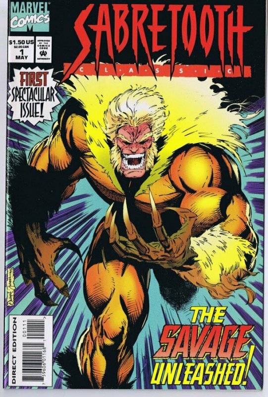 Sabretooth Classics #1 ORIGINAL Vintage 1994 Marvel Comics 