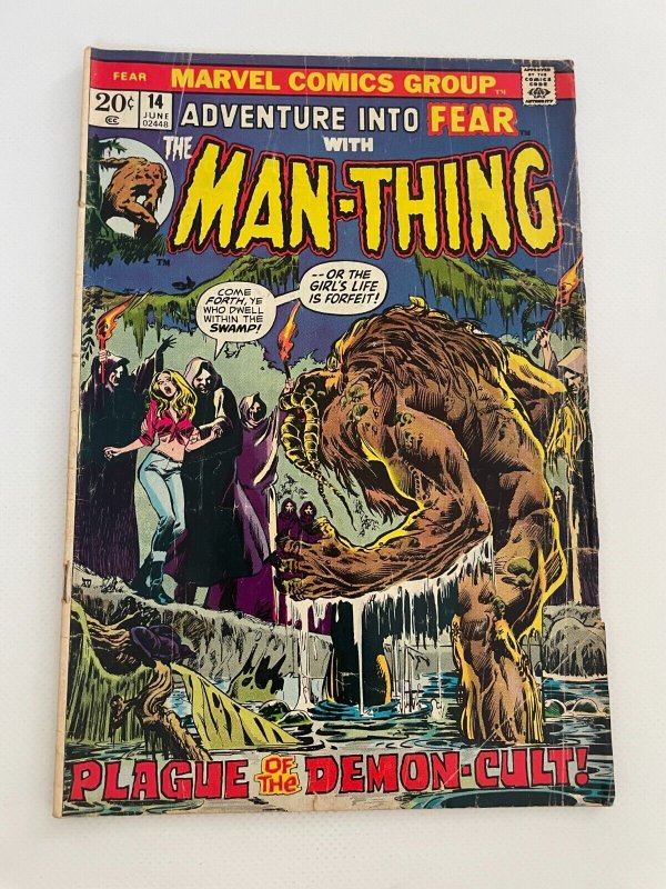 Fear # 14 VG Marvel Comic Book Horror Monster Scary Suspense Man-Thing 5 LI6