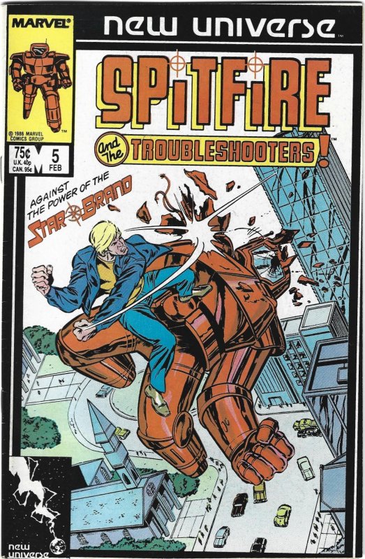 Spitfire and the Troubleshooters #5 Direct Edition (1987)