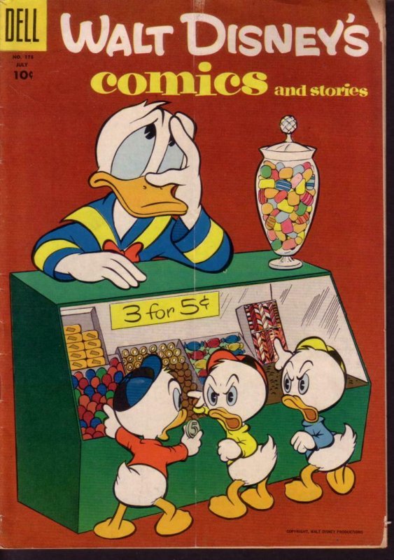 WALT DISNEY'S COMICS & STORIES #178 CANDY SHOP BARKS VG