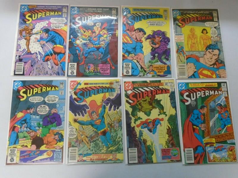 Superman comic lot from #350-421 48 different issues (1980-86) avg 7.0 