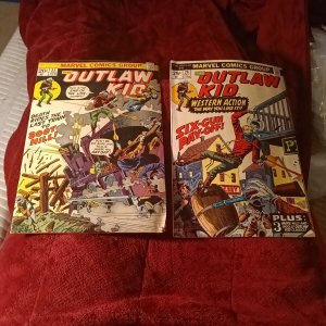 The Outlaw Kid 21 & 24 Bronze Age Marvel Atlas Comics Western Colt Hero Lot Run