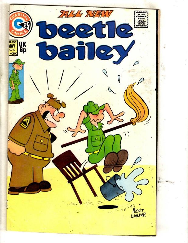 Lot Of 6 Beetle Bailey Charlton Comic Books # 81 88 105 106 108 114 Sarge JL29