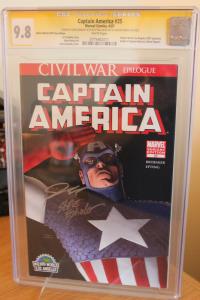 Captain America #25 Signature Series (Marvel, 2007) CGC NM/MT 9.8 White pages.