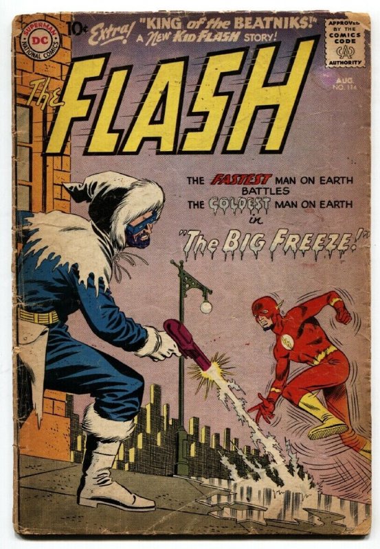 THE FLASH #114-KID FLASH-KING OF THE BEATNIKS-CAPTAIN COLD-DC-1960-G