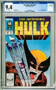 Incredible Hulk #340 CGC 9.4! White Pages!