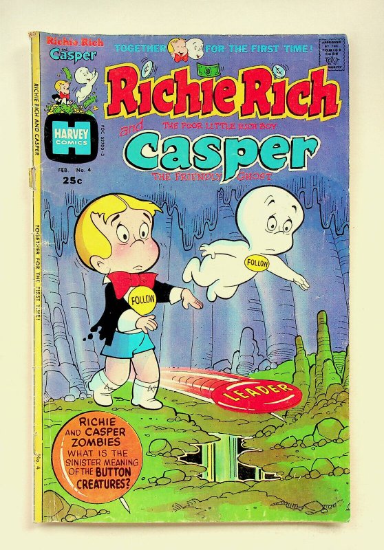 Richie Rich and Casper #4 (Feb 1975, Harvey) - Good-