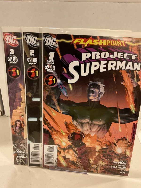 Flashpoint: Project Superman Complete Set 1,2,3  9.0 (our highest grade) 2011