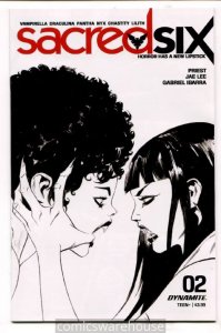 SACRED SIX (2020 DYNAMITE) #2 VARIANT 1:30 LEE B&W INCV NM G10018