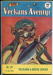 Jules Verne Veckans Aventyr Vol.6 #29 1945-Swedish-comics-Batman-Superman-VF