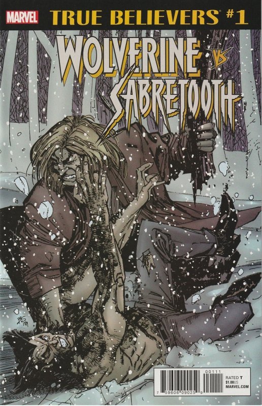 TRUE BELIEVERS WOLVERINE VS SABRETOOTH # 1 (2018)