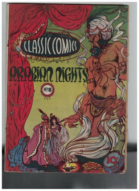 CLASSIC COMICS  8 Arabian Nights 1st ed w/gift box G-VG COMICS BOOK