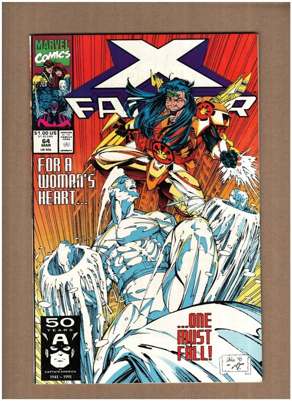 X-Factor #64 Marvel Comics 1991 Whilce Portacio art ICEMAN NM- 9.2