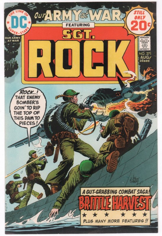Our Army at War #271 Cover Proof - Sgt. Rock - Joe Kubert's File Copy w COA 1974