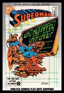 Superman #391 (1984) NM-  WHO KIDNAPPED LANA LANG? / EBI#2