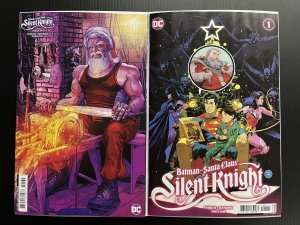 BATMAN SANTA CLAUS SILENT KNIGHT #1 CVR A + 1:25 SHASTEEN SET NM 2023 PROSHIPPER