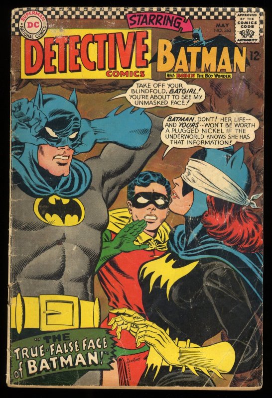 Detective Comics #363 VG- 3.5 2nd App Batgirl!  Infantino/Anderson Cover!