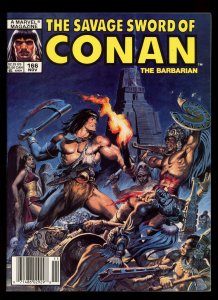 The Savage Sword of Conan #166 Newsstand Edition (1989) - 9.2 - 10-106408