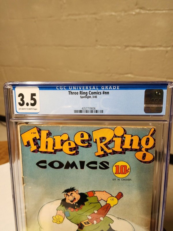 Three Ring Comics #1 CGC 3.5 March 1945