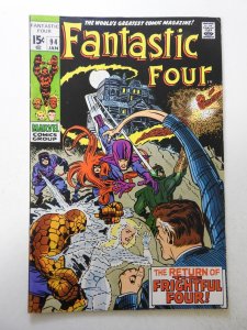 Fantastic Four #94 (1970) FN+ Condition! 1st Appearance of Agatha Harkness!