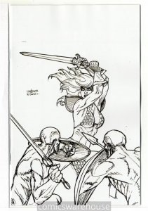 INVINCIBLE RED SONJA (2021 DYNAMITE) #2 VARIANT 1:50 LINSNER LINE ART VI G31525