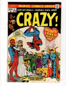 Crazy #2 (1973) Marvel Humor & Parody Bronze Age  / ID#727