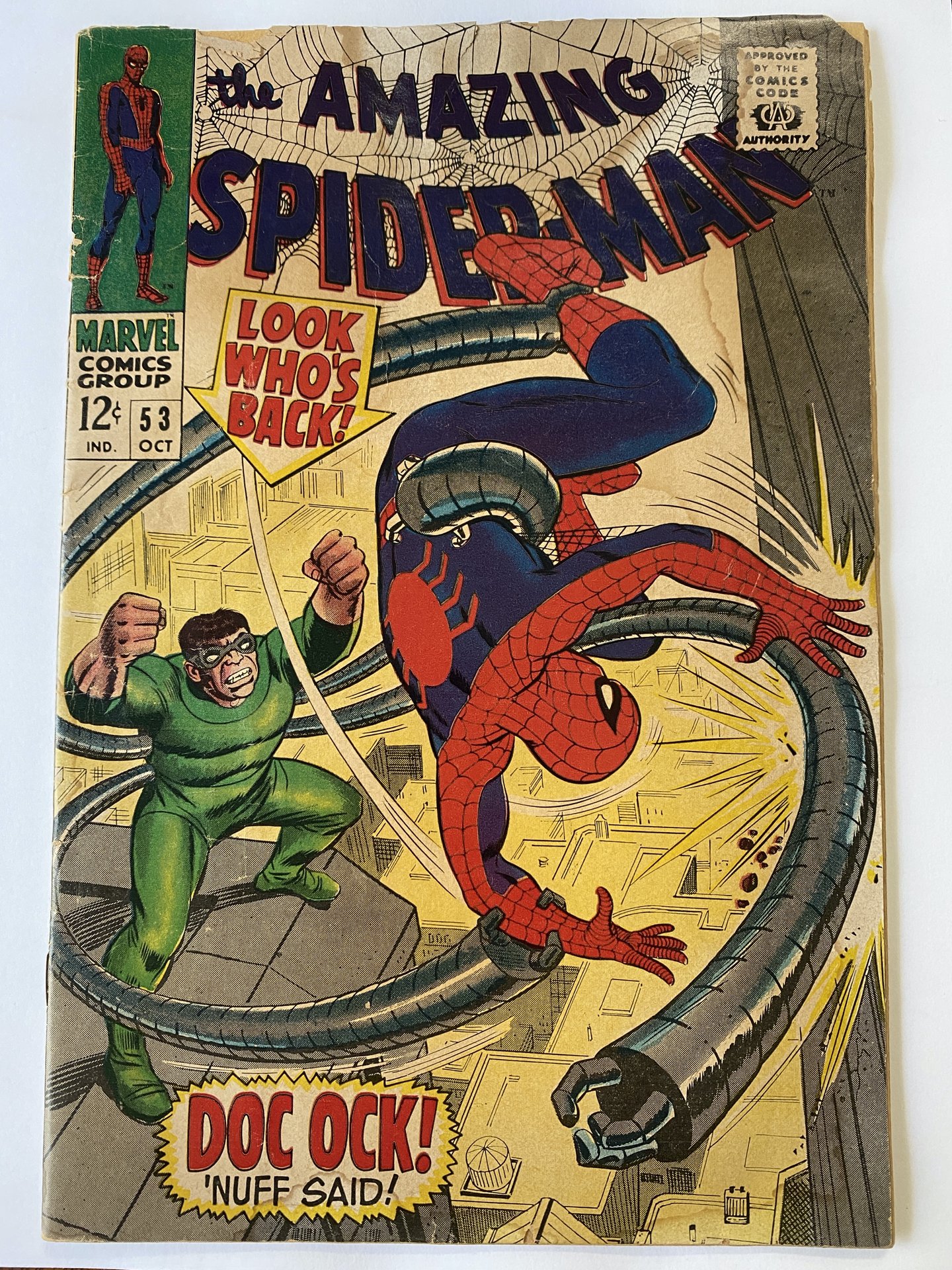 Amazing SpiderMan 53 Comic Books Silver Age, Marvel, SpiderMan