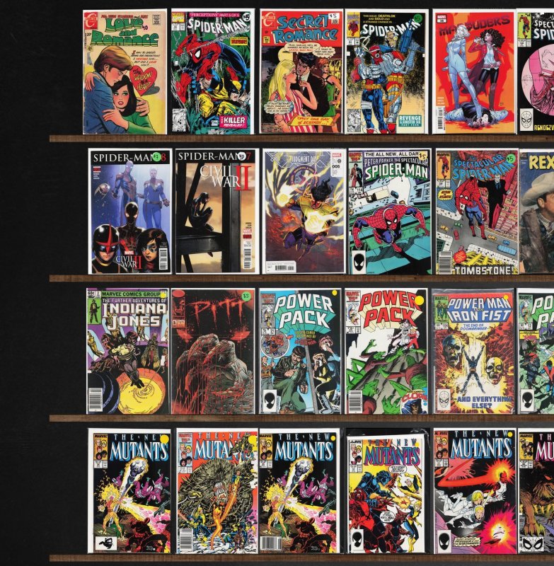 Huge Lot 140+ Comics with The New Mutants, The Spectacular Spider-Man & More!