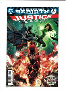 Justice League #2 NM- 9.2 DC Rebirth 2016 Superman & Batman, Tony Daniel Cover 