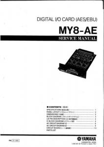 Yamaha MY8-AE Service Manual Repair Schematics