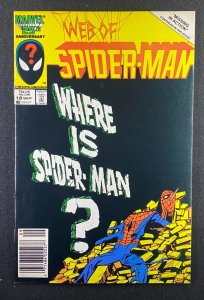 Web of Spider-Man (1985) #18 VF (8.0) Newsstand Eddie Brock Cameo