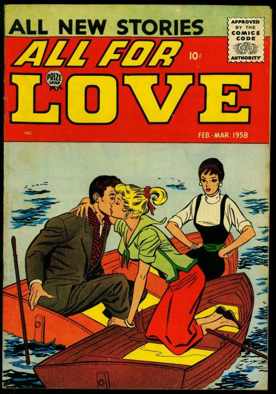 All For Love #6 1958- Silver Age Romance- Love Triangle cover FN