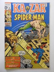 Ka-Zar #3 (1971) VG Condition! 1/2 in spine split