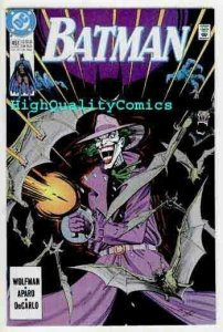 BATMAN #451, NM-, Joker, Wolfman, Bats,1990, Gotham CIty, more BM in store